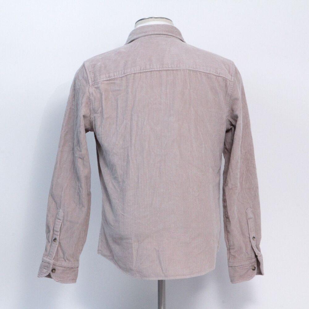 Reiss Corduroy Men's Beige Long Sleeves Spread Collar Button Down Shacket Large - Picture 2 of 10